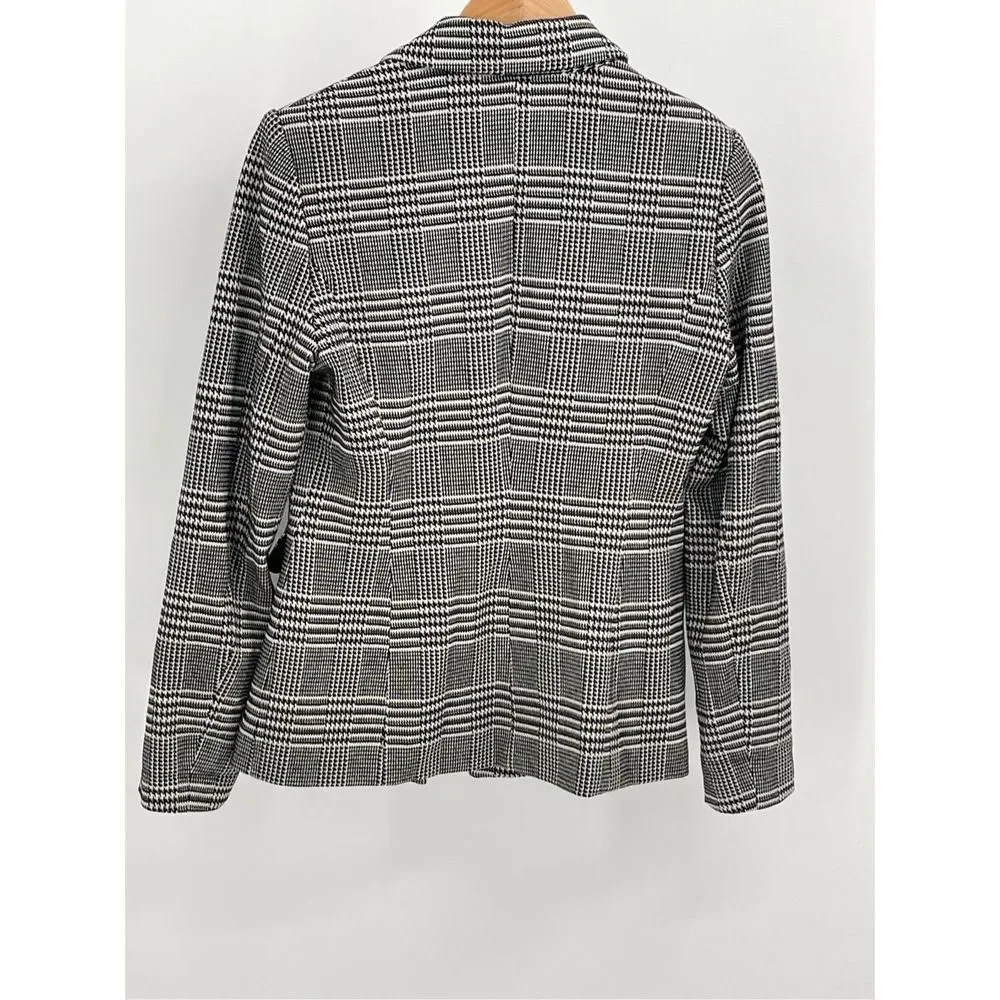 Elie Tahari Blazer‎ Women's Size 6 Houndstooth Black White